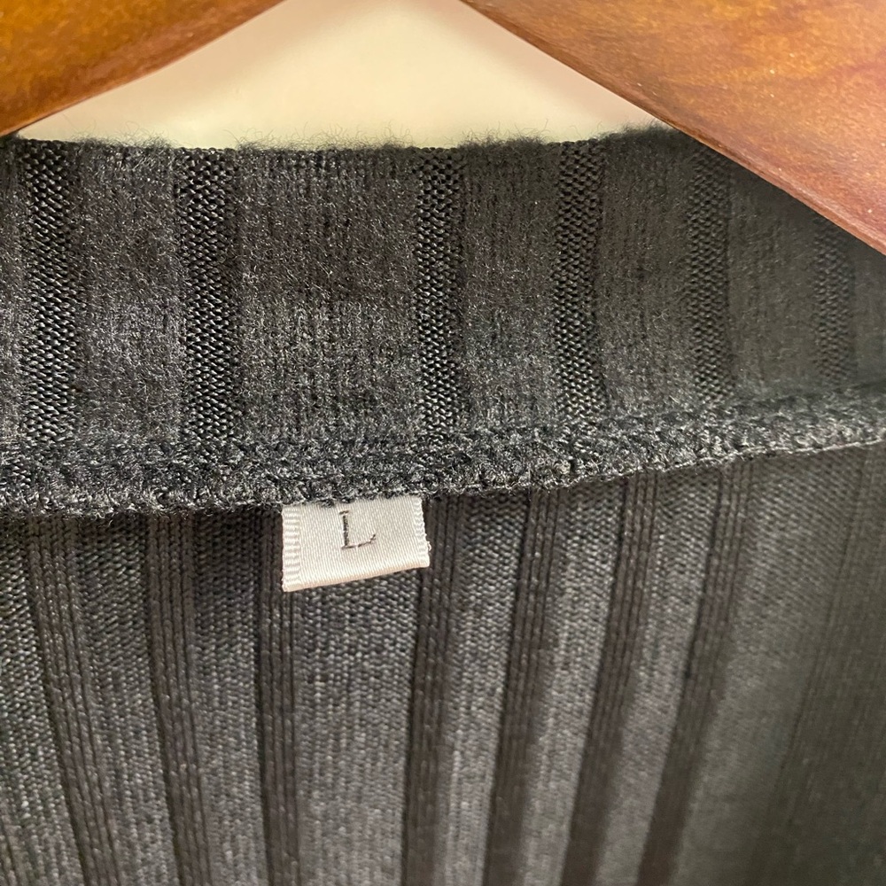NWOT Black Ribbed Open Cardigan - Picture 2 of 5